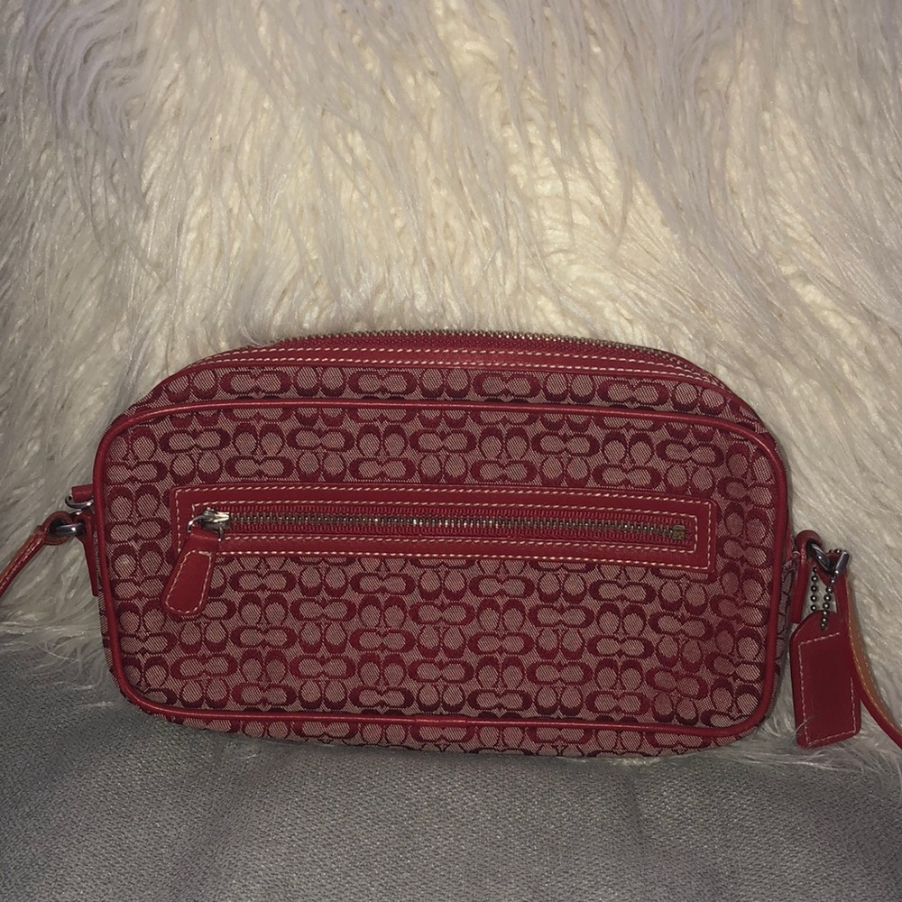 Coach red crossbody bag